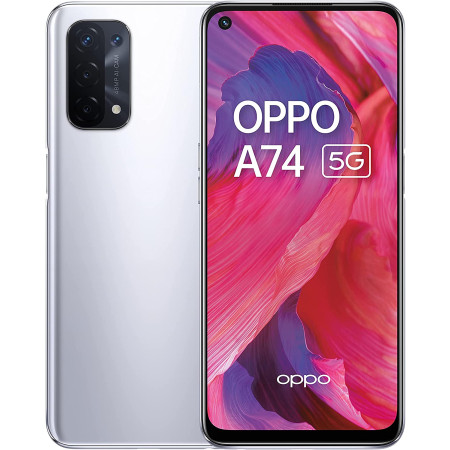 New Oppo A74 5G Space Silver 6.5" 128GB 5000 mAh Android 11 Sim Free 
