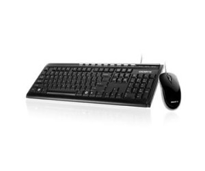 Gigabyte KM6150 Elegant Multimedia USB Keyboard & Mouse Set Media Hot Keys Black