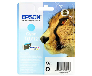 Epson Original T0712 Durabrite Cyan Ink Cartridge